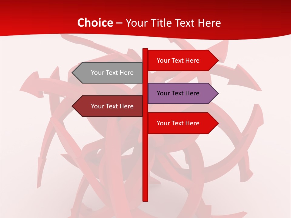 Pointer Guide Red PowerPoint Template