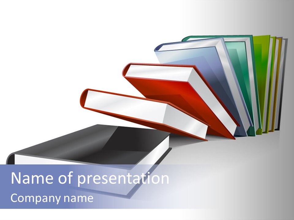 Publication Library Students PowerPoint Template