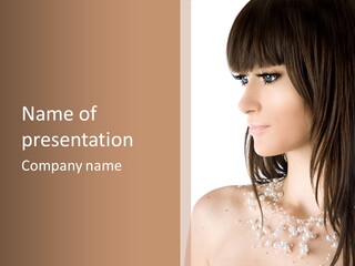 Makeup Hairstyle Portrait PowerPoint Template