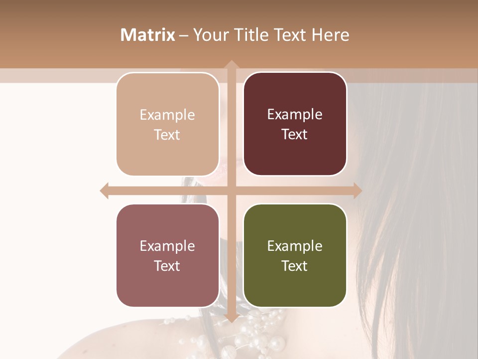 Makeup Hairstyle Portrait PowerPoint Template