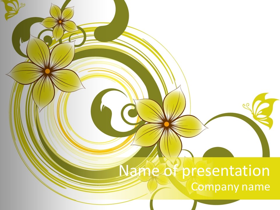 Flower Botany Abstract PowerPoint Template