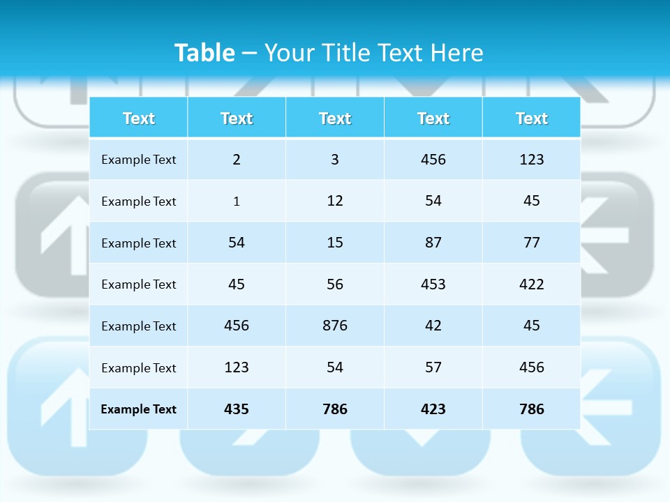 A Set Of Blue And Black Buttons With Arrows PowerPoint Template