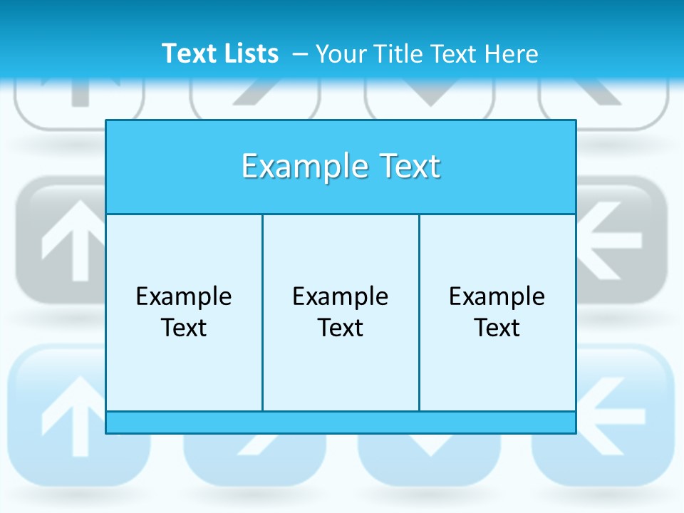 A Set Of Blue And Black Buttons With Arrows PowerPoint Template