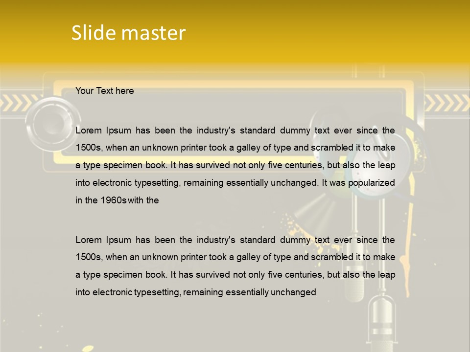 Home Street Audio PowerPoint Template