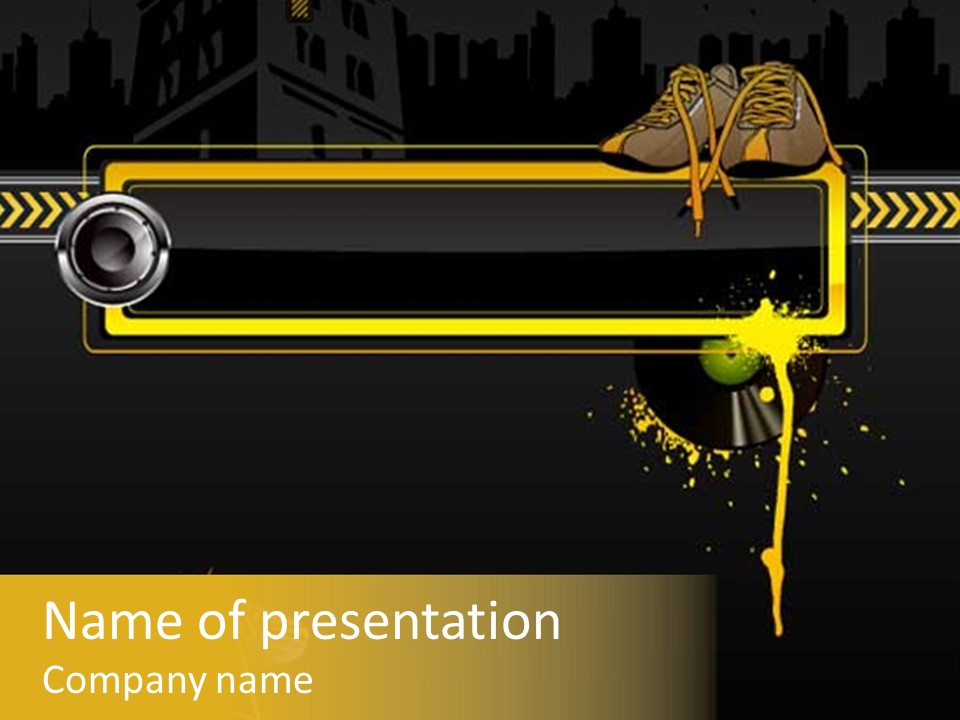 Stains Street Sneakers PowerPoint Template