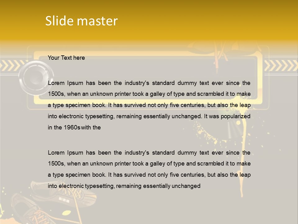 Stains Street Sneakers PowerPoint Template