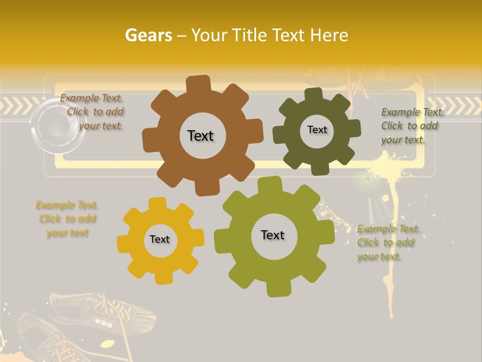 Stains Street Sneakers PowerPoint Template