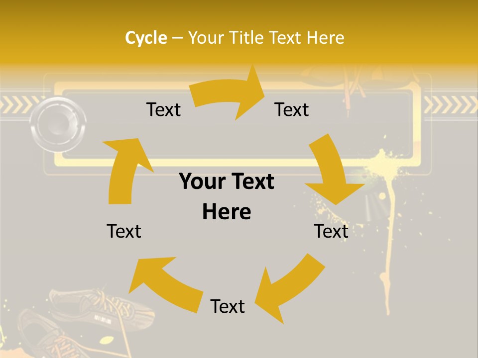 Stains Street Sneakers PowerPoint Template