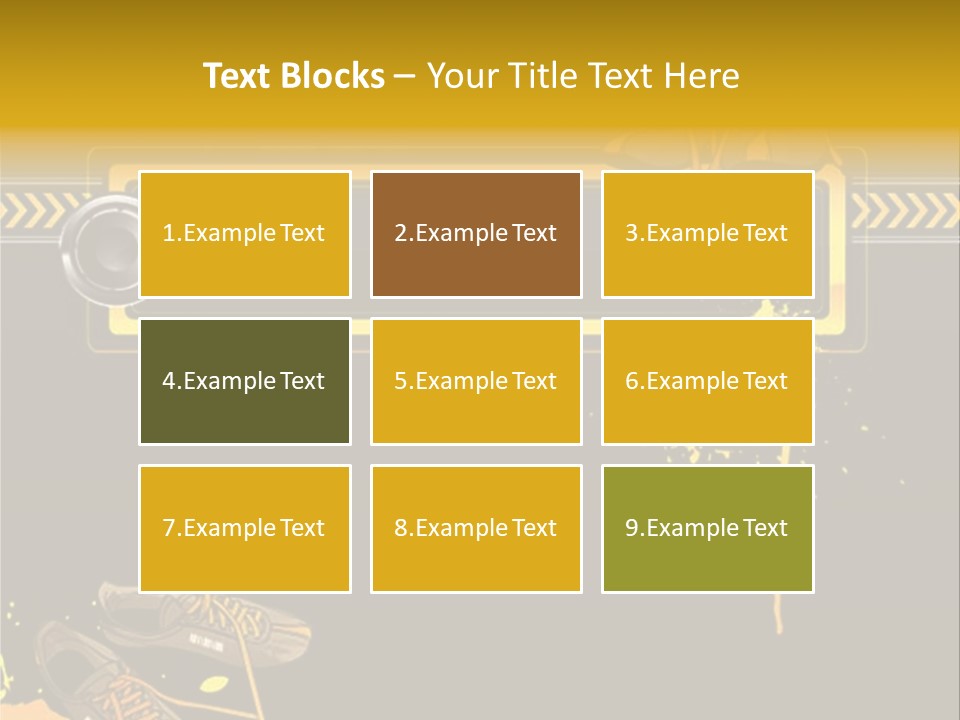 Stains Street Sneakers PowerPoint Template