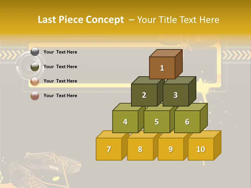 Stains Street Sneakers PowerPoint Template