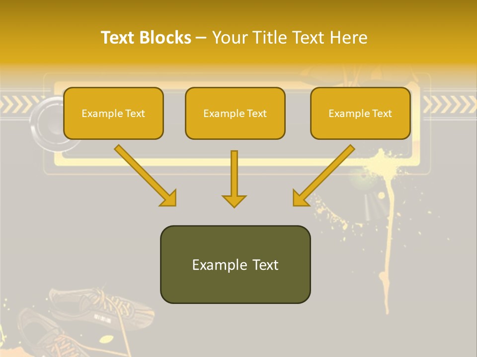 Stains Street Sneakers PowerPoint Template