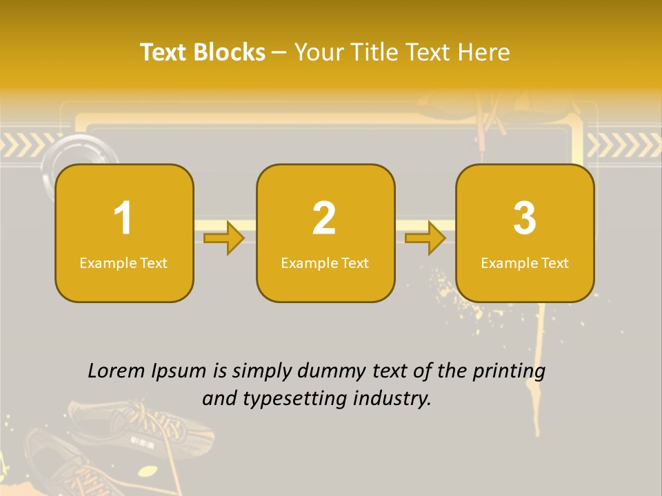 Stains Street Sneakers PowerPoint Template