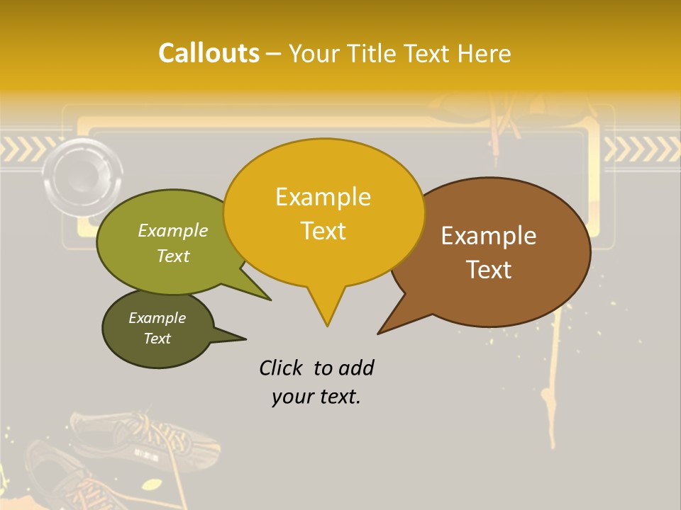 Stains Street Sneakers PowerPoint Template