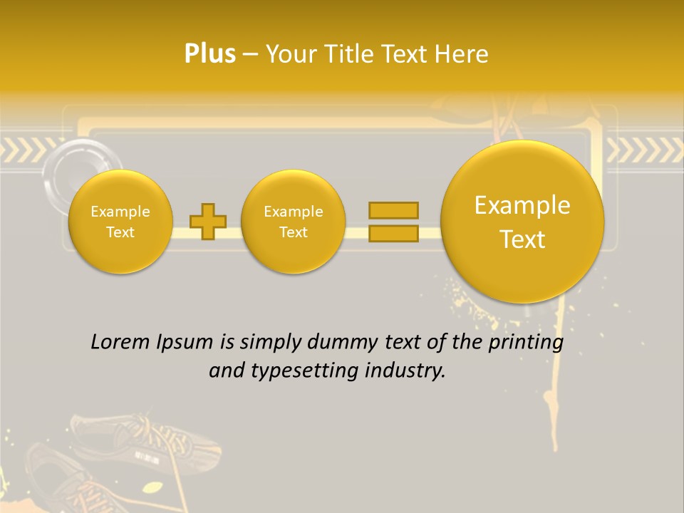 Stains Street Sneakers PowerPoint Template