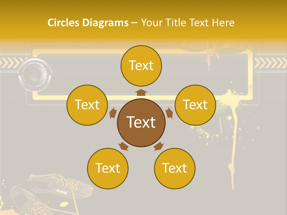 Stains Street Sneakers PowerPoint Template