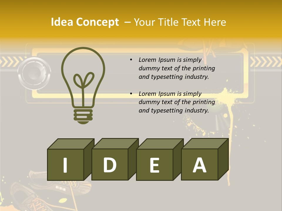 Stains Street Sneakers PowerPoint Template