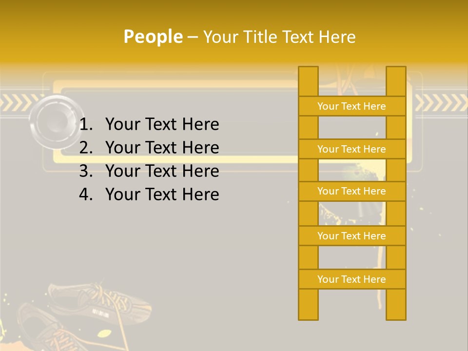 Stains Street Sneakers PowerPoint Template