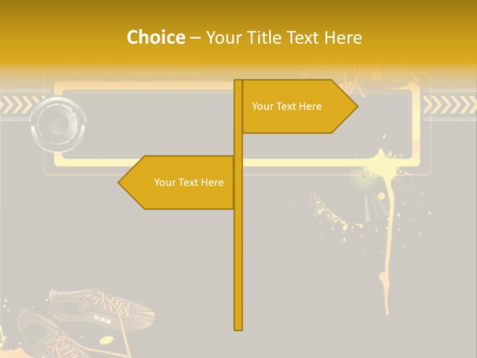 Stains Street Sneakers PowerPoint Template