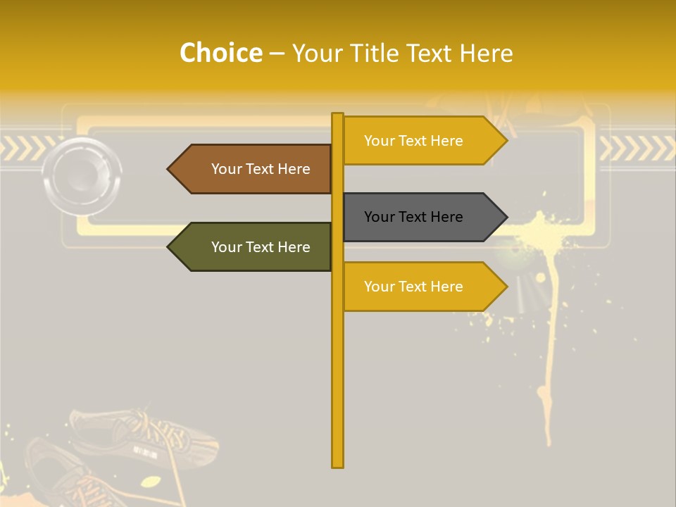 Stains Street Sneakers PowerPoint Template