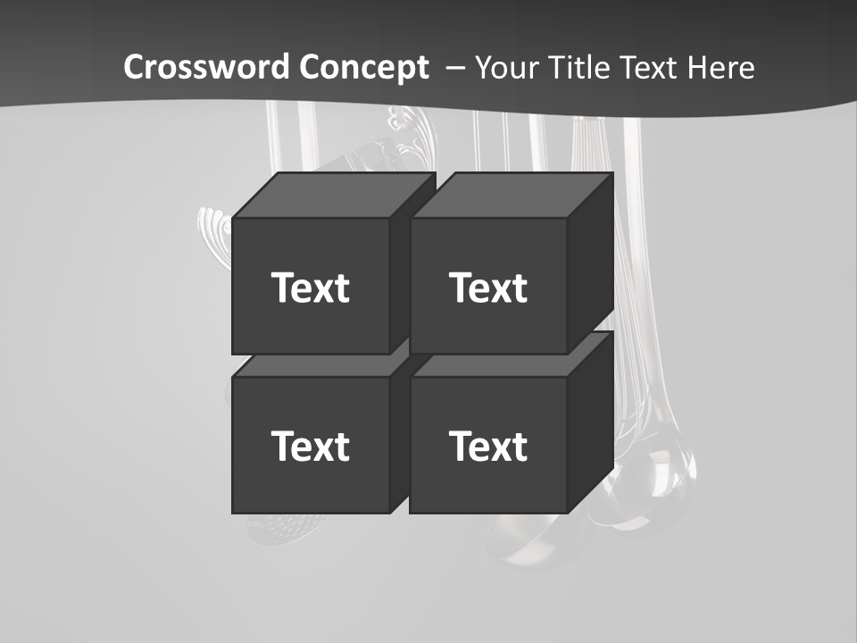 Shiny Black And White Concept PowerPoint Template