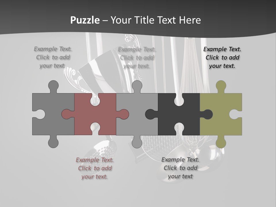 Shiny Black And White Concept PowerPoint Template
