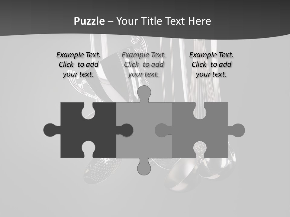 Shiny Black And White Concept PowerPoint Template