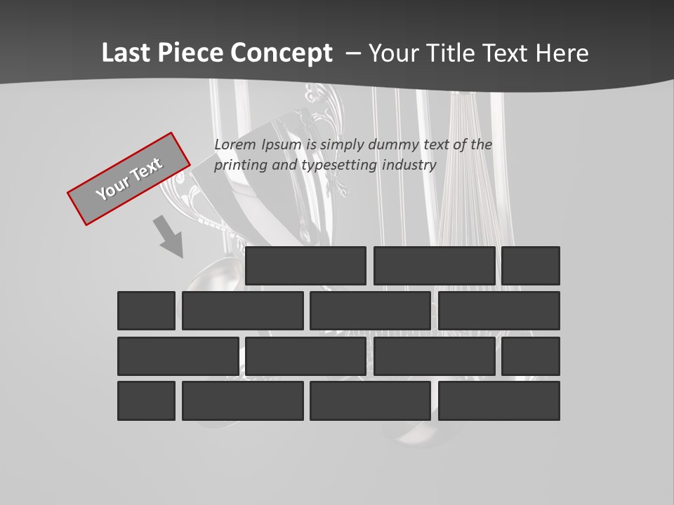 Shiny Black And White Concept PowerPoint Template