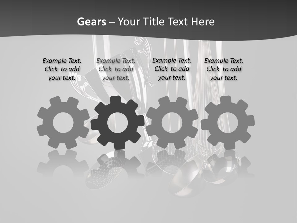 Shiny Black And White Concept PowerPoint Template