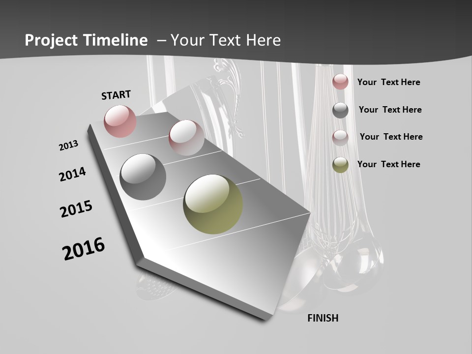 Shiny Black And White Concept PowerPoint Template