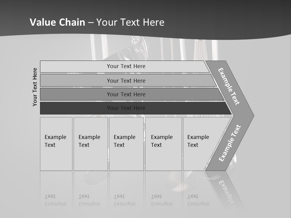 Shiny Black And White Concept PowerPoint Template