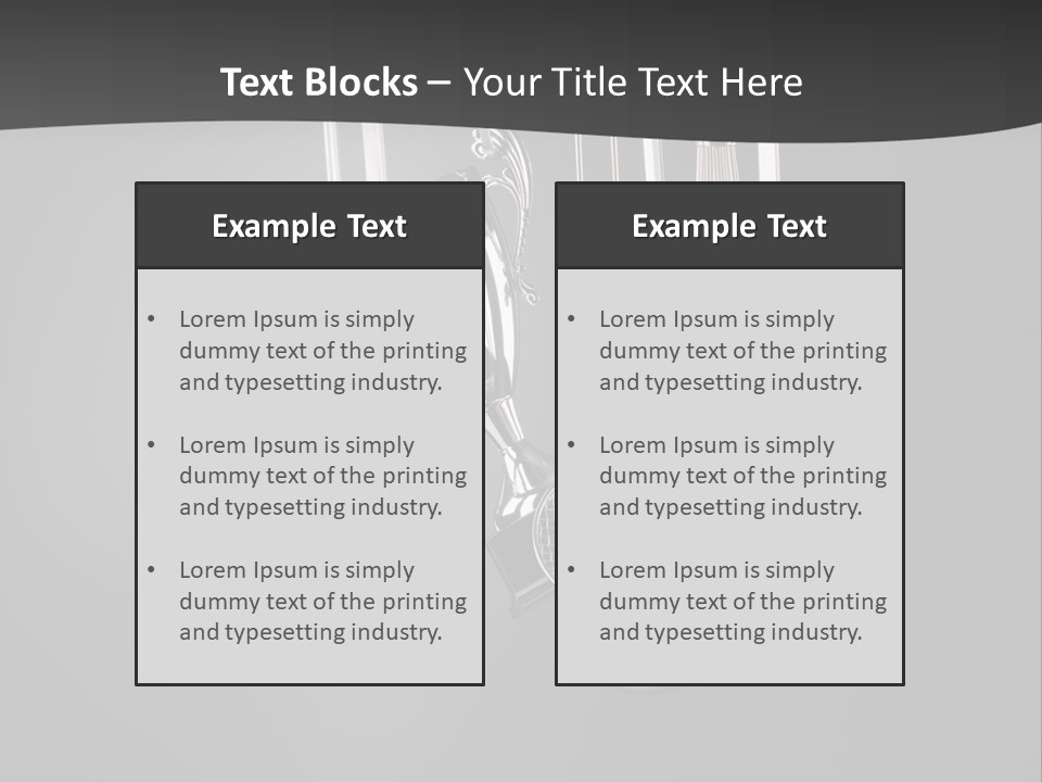 Shiny Black And White Concept PowerPoint Template