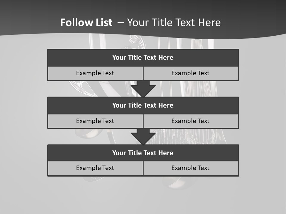 Shiny Black And White Concept PowerPoint Template