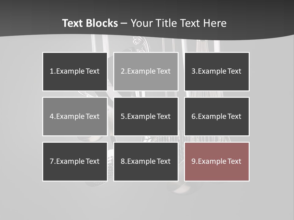 Shiny Black And White Concept PowerPoint Template