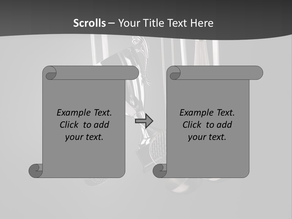 Shiny Black And White Concept PowerPoint Template