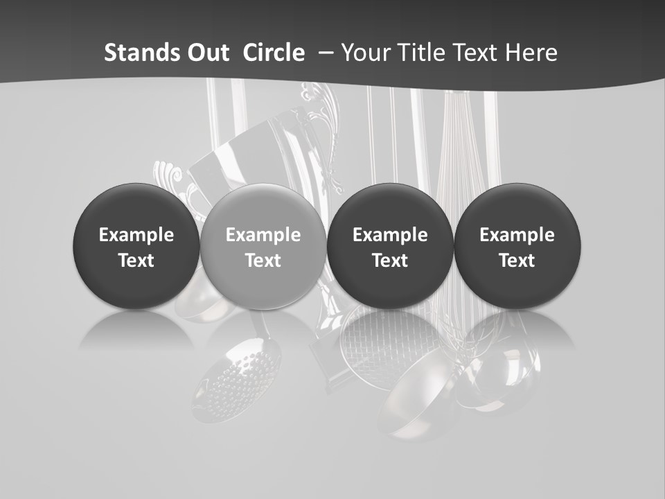 Shiny Black And White Concept PowerPoint Template