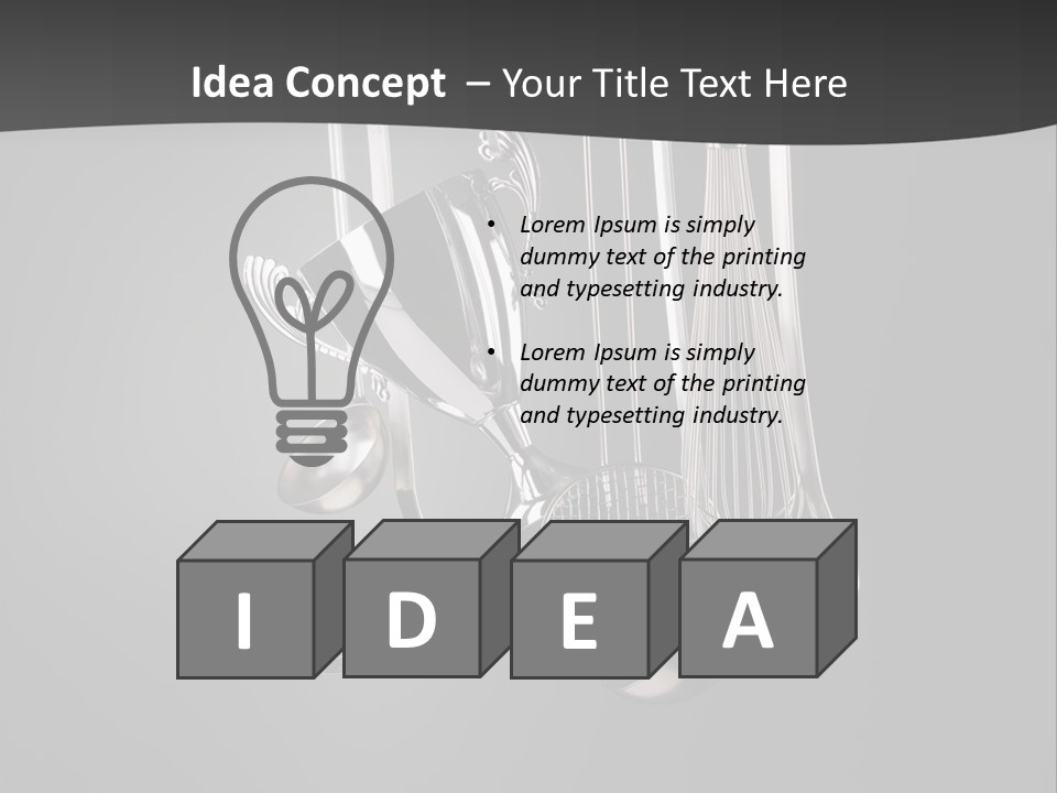 Shiny Black And White Concept PowerPoint Template