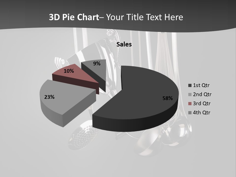 Shiny Black And White Concept PowerPoint Template