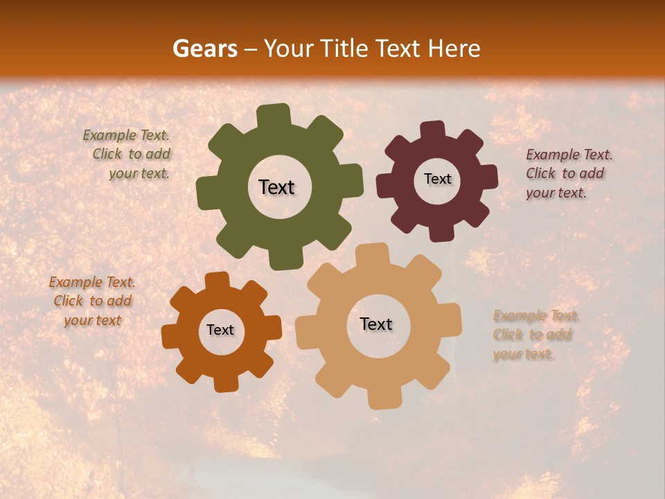 Warmth Garden Red PowerPoint Template