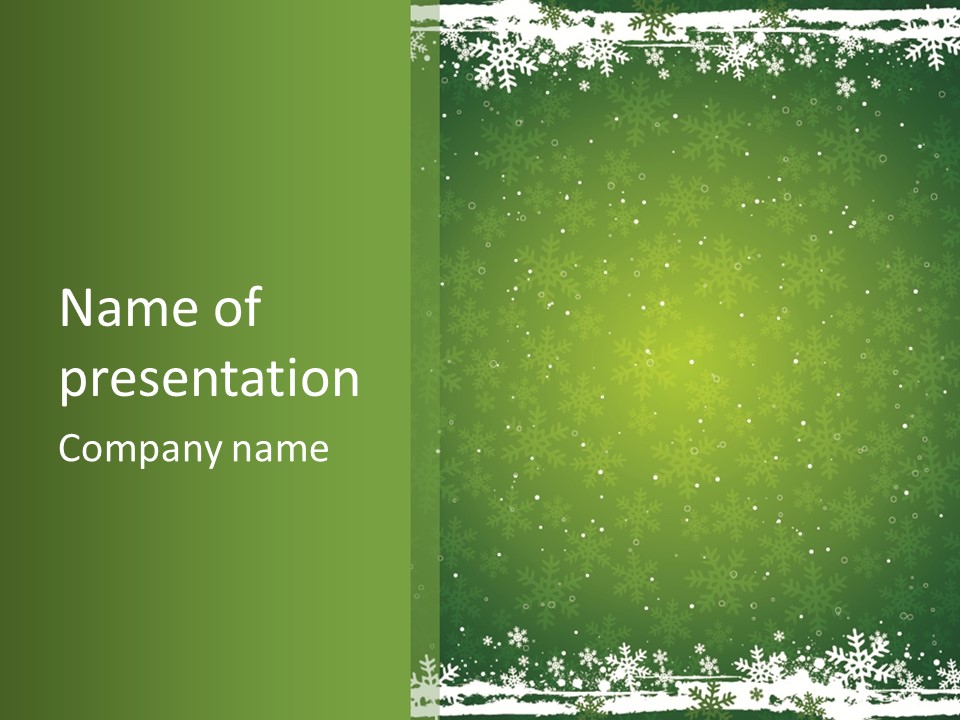 Greeting Cold Background PowerPoint Template