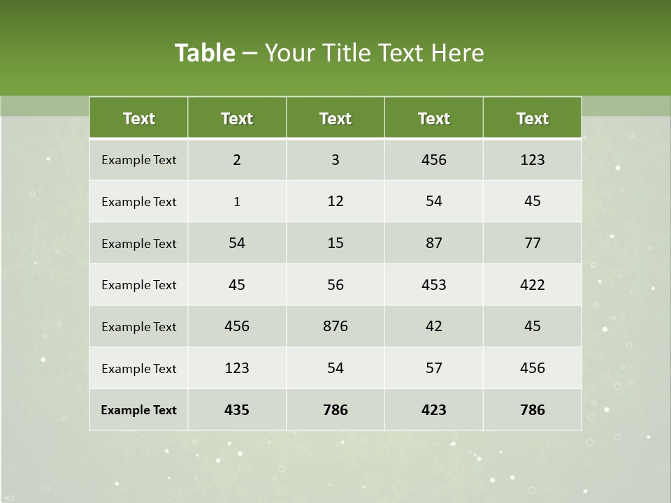 Greeting Cold Background PowerPoint Template