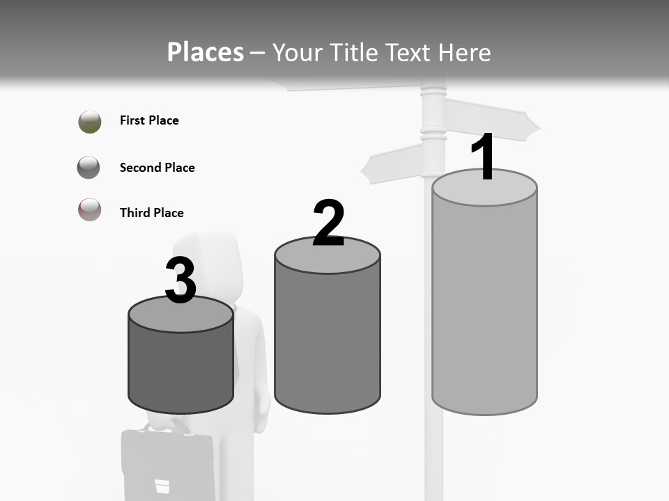 A Person Standing Next To A Street Sign PowerPoint Template