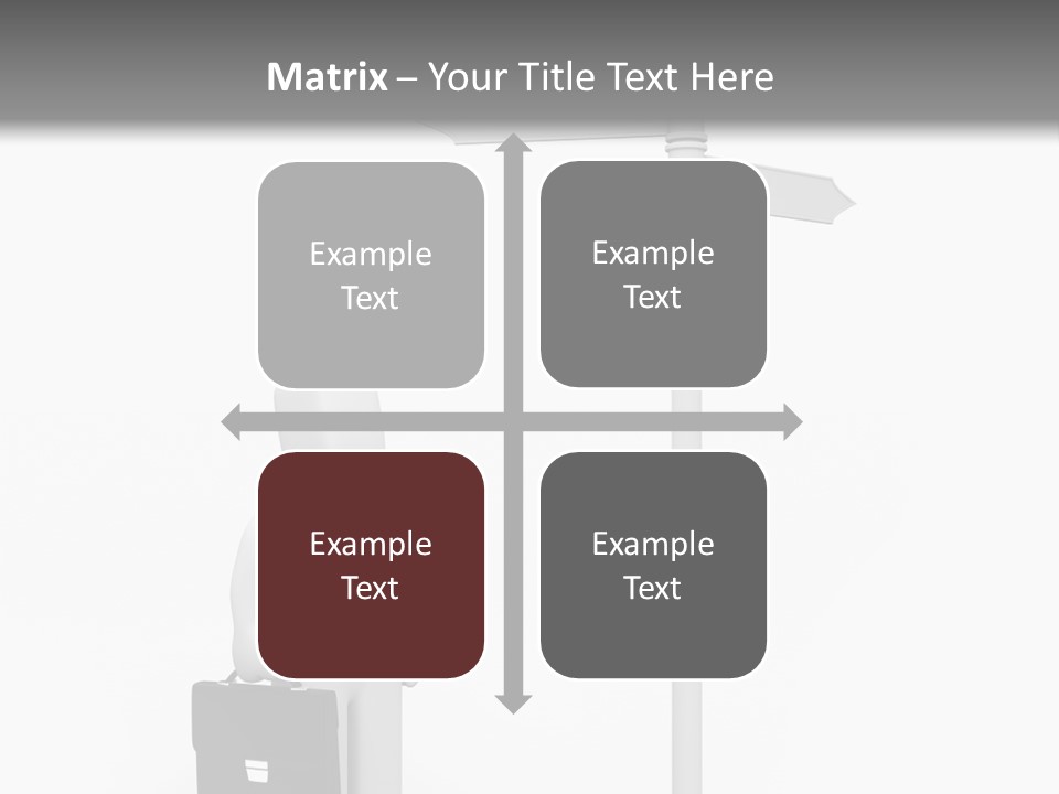 A Person Standing Next To A Street Sign PowerPoint Template