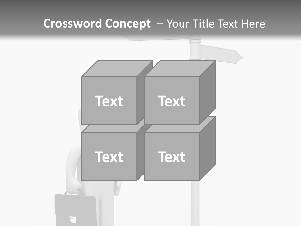 A Person Standing Next To A Street Sign PowerPoint Template