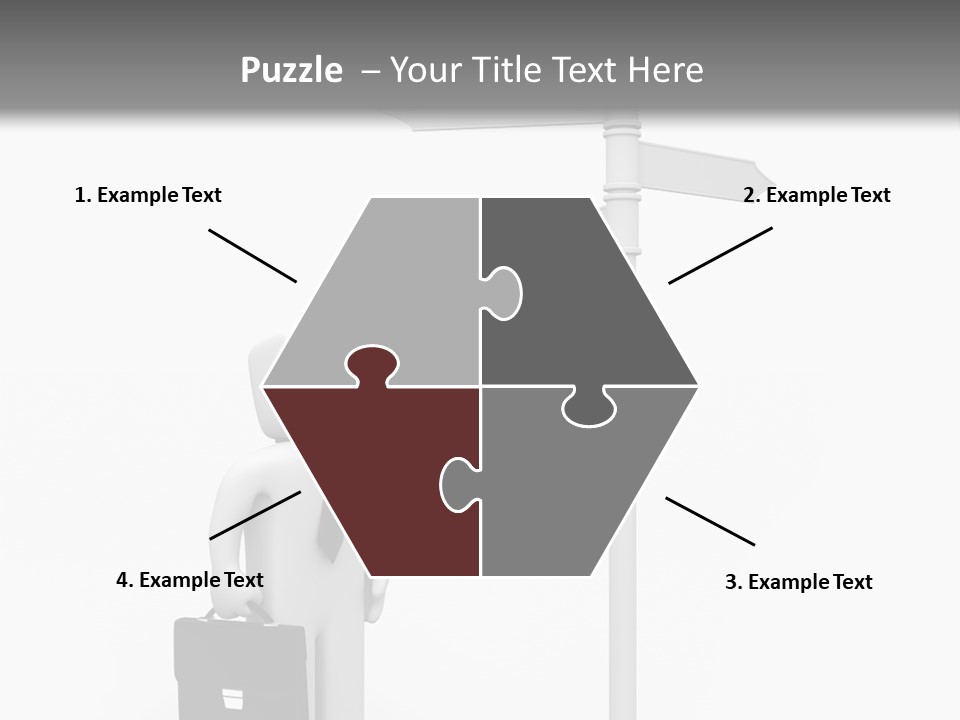 A Person Standing Next To A Street Sign PowerPoint Template