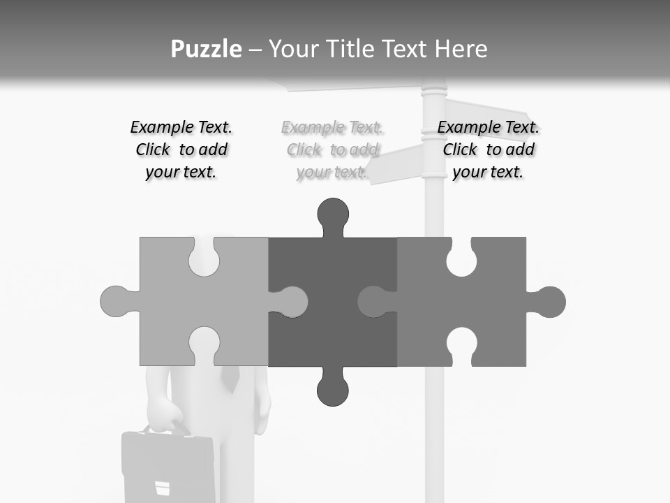 A Person Standing Next To A Street Sign PowerPoint Template