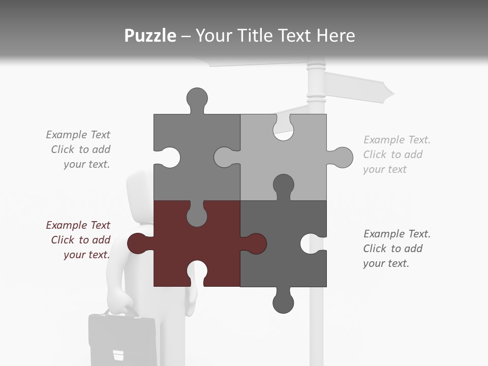 A Person Standing Next To A Street Sign PowerPoint Template