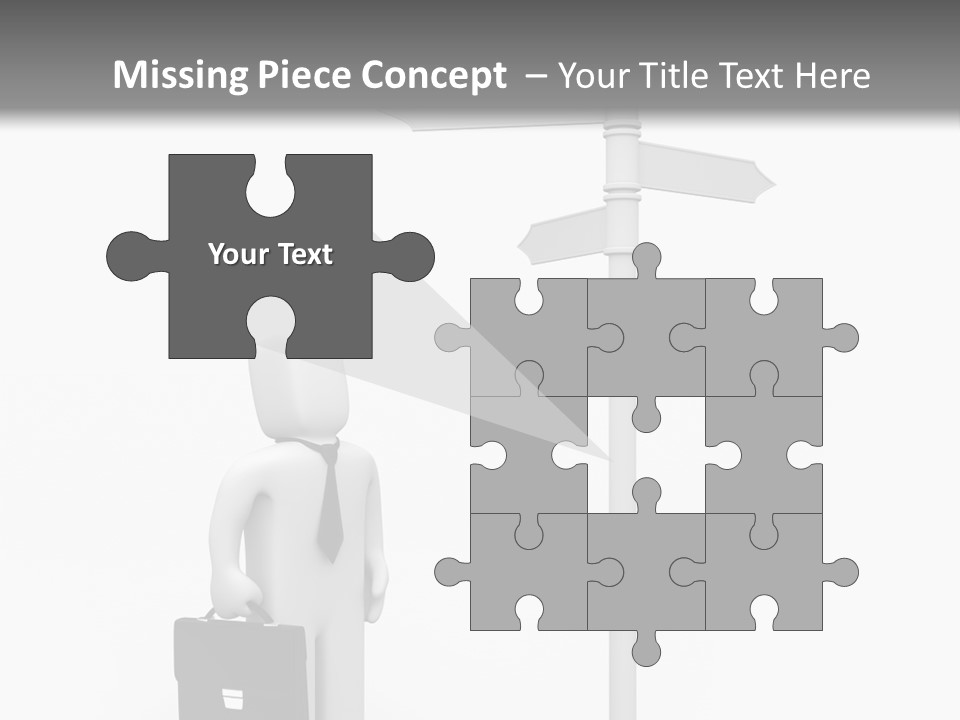 A Person Standing Next To A Street Sign PowerPoint Template