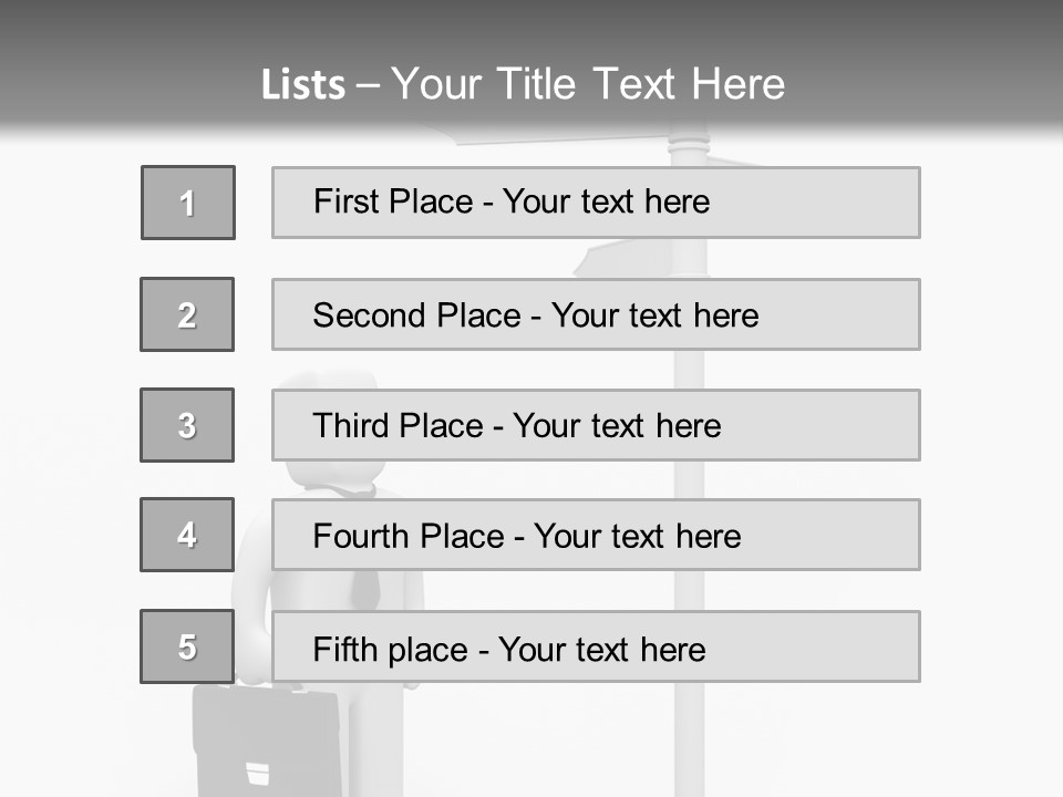 A Person Standing Next To A Street Sign PowerPoint Template
