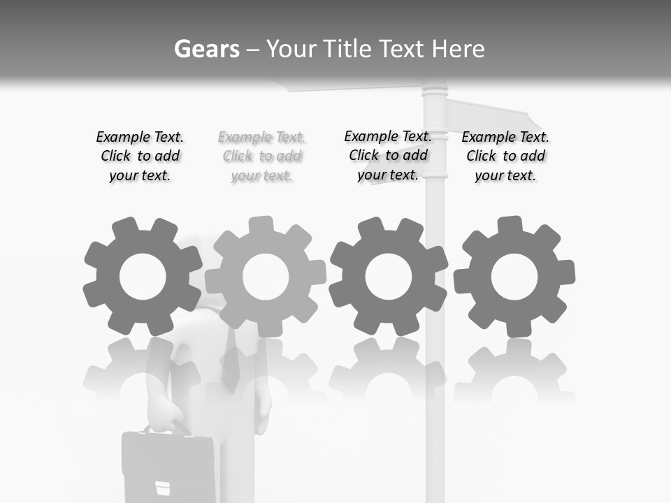 A Person Standing Next To A Street Sign PowerPoint Template