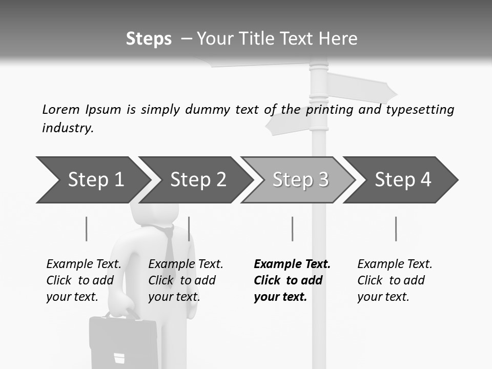 A Person Standing Next To A Street Sign PowerPoint Template